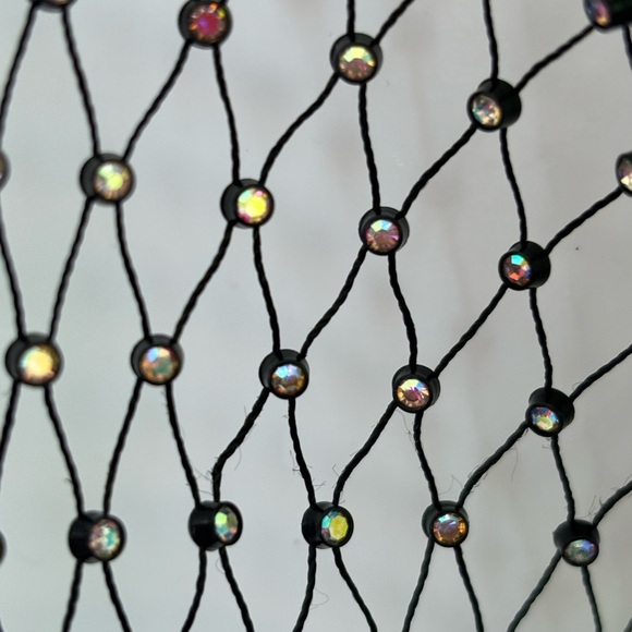 Elegant Black Mesh beaded Top - Picture 5 of 6